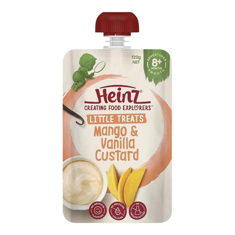 亨氏Heinz 婴儿奶冻120g*3包芒果云呢拿味婴幼儿营养有机天然辅食