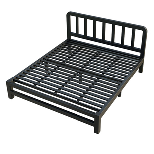 铁艺床双人床家用铁床超厚单人榻榻米床架1.5米出租屋经济铁架床