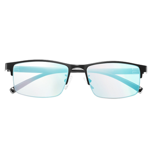 红绿色盲色弱半框眼镜男隐形纠正透明无色缓解专用看图辩色平光镜