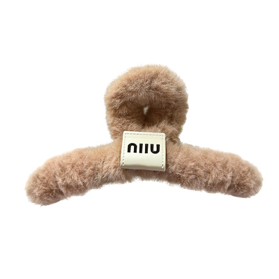 冬季毛绒抓夹大号后脑勺盘发夹子