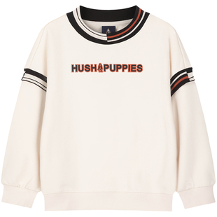 暇步士童装男童卫衣春秋新款大童圆领宽松针织上衣儿童舒适套头衫