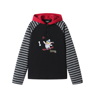 薛之谦dsp条纹可拆卸帽子卫衣