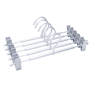 铝合金裤夹裤架晾晒裤裙夹子衣架收纳无痕强力无印铝制挂衣架5个