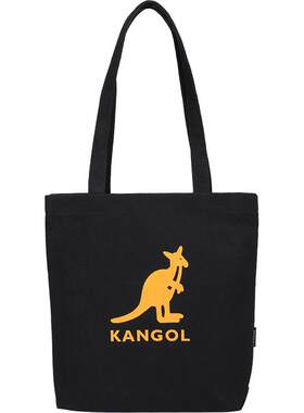 KANGOL帆布购物袋大容量男女学生小众简约百搭便携单肩手提托特包