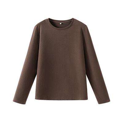 班尼路磨毛打底衫女宽松薄绒上衣