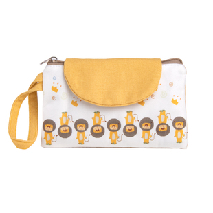 大屏手机包女帆布放零钱钥匙护照包日系可爱学生手腕包布艺手拿包