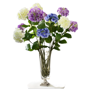 知根 仿真绣球花单支 长枝假花客厅装饰花软装插花婚庆插花