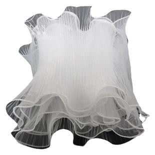 卓兰珍珠浪花纱鲜花包装蛋糕烘焙蕾丝花艺包花波浪纱网花束网纱