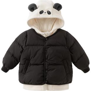 戴维贝拉儿童羽绒服冬装男女童三防外套摇粒绒宝宝保暖内胆叠穿