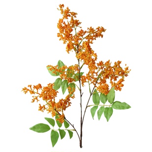 油画雾凇仿真绿植轻奢高级感客厅仿真假花装饰品摆件家居软装摆设