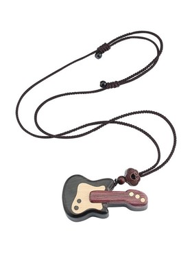 木质棉麻绳子男女复古吉他毛衣链