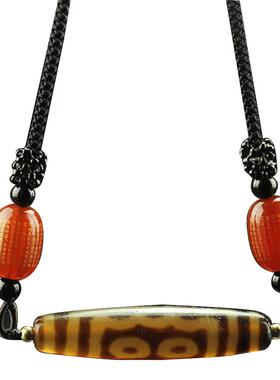 天珠横穿挂绳玛瑙心经玉髓翡翠