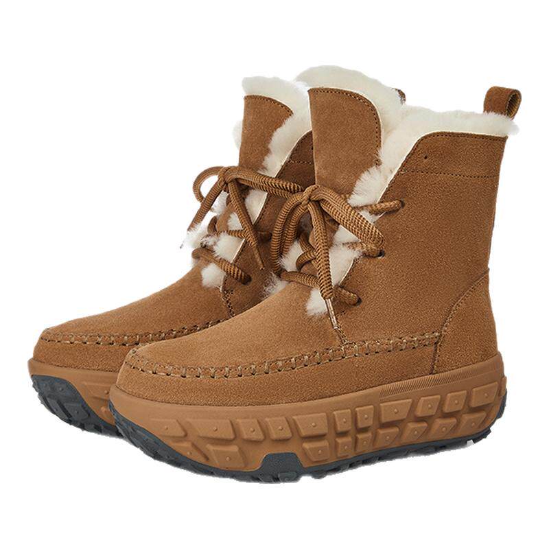 妙丽雪地靴女冬季羊毛加绒加厚