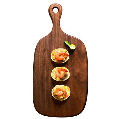 黑胡桃木餐盘子木质网红餐厅托板