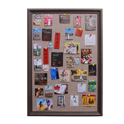 毛毡板相框实木挂墙背景照片墙展示diy画框软木留言板拍立得创意
