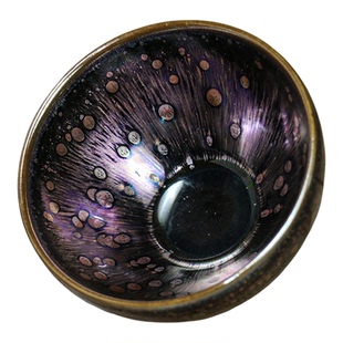 七彩紫曜建阳建盏纯手工天目盏工夫主人杯耀变盏杯茶杯高端老板杯