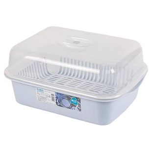 茶花放碗收纳盒家用厨房装碗筷收纳箱餐具箱沥水篮碗盘收纳篮碗架