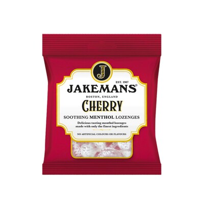 Jakemans英国进口润喉糖清凉薄荷糖樱桃味糖果73g