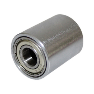 耐磨从动铁轮金属无动力滚筒带双轴承滚轮输送轨道轮传送惰轮定制