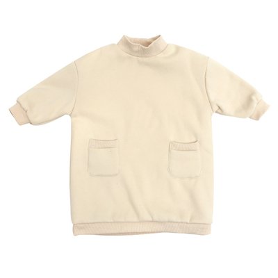 趣趣么么男女童加绒厚中长款卫衣