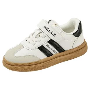 百丽童鞋儿童德训鞋女童复古板鞋春季新款t头鞋宝宝鞋男童运动鞋