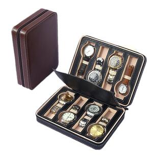 便雅旅行便携拉链手表收纳包8位手表收纳盒名表收藏家用表盒表袋