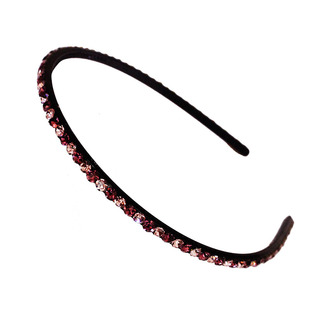 蒂之妮韩版镶钻水晶细带齿发箍头箍发夹水钻压发卡女头发饰品