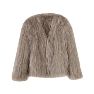 小香风人间富贵咖多色新款进口狐狸毛冬季皮草外套女年轻款加厚款