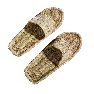 复古草编红军民族表演全麻拖鞋手工编织草鞋潮男女夏季凉拖鞋麻鞋