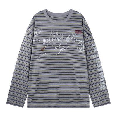 BJHG条纹长袖T恤卫衣薄款