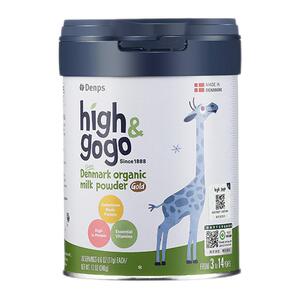 Denps Highgogo丹麦原装进口有机儿童成长牛奶粉小蓝罐升级版*6罐