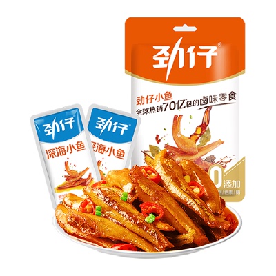 劲仔酱汁味深海小鱼零食12g×5包