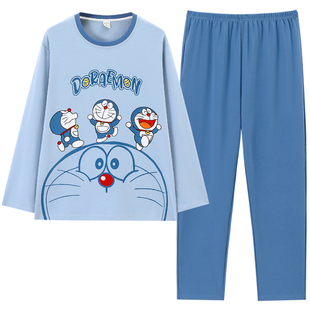 睡衣男春秋季2025年新款纯棉长袖套装大码青少年中学生家居服男孩