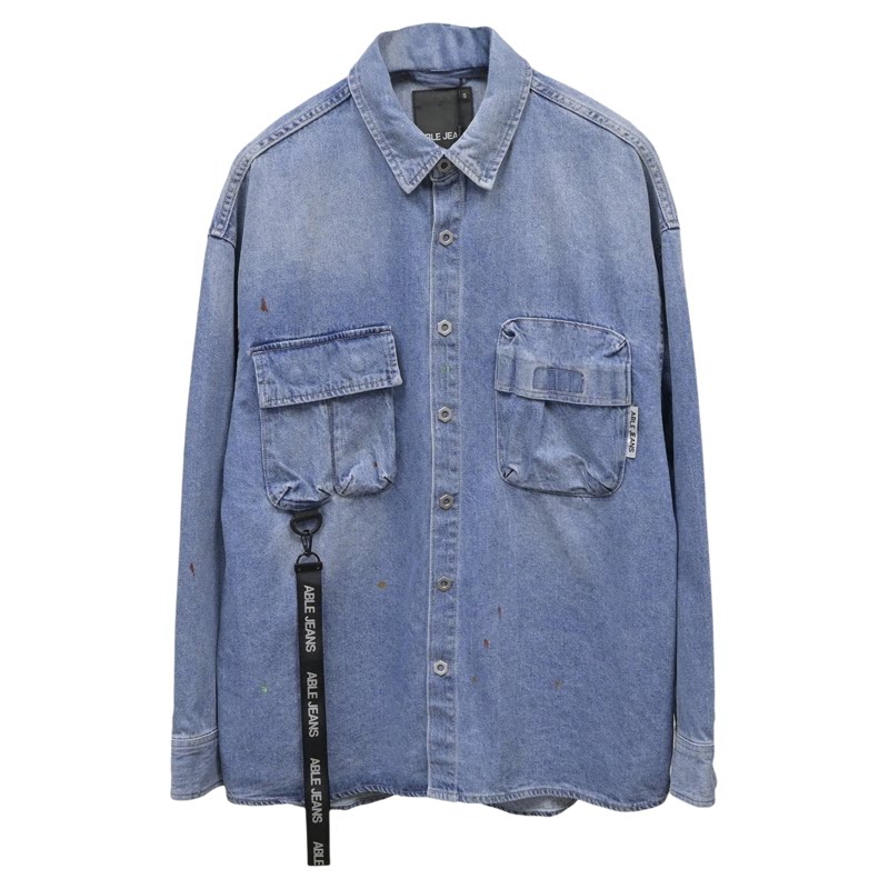 ABLEJEANS牛仔夹克男休闲衬衫潮