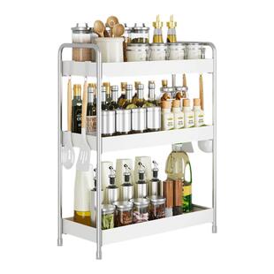 不锈钢厨房调料架家用台面窄小调味品置物架多功能油盐酱醋收纳架