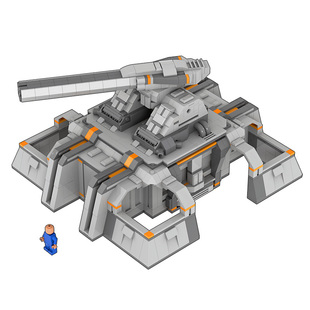 军事积木MOC科幻基地炮台墙特种兵红警建筑日骎拼装国产模型机甲