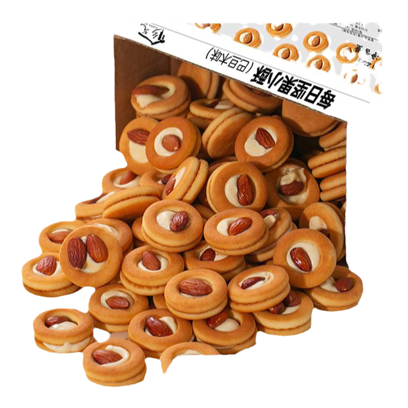 坚果小饼糕点点心巴旦木味饼干