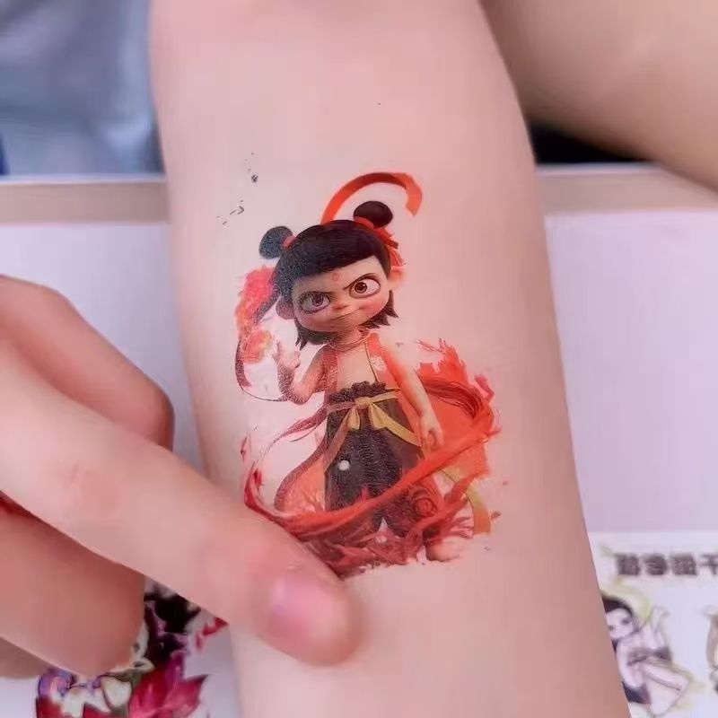 哪咤纹身贴儿童无毒可洗敖丙周边防水持久卡通可爱动漫装饰贴奖励