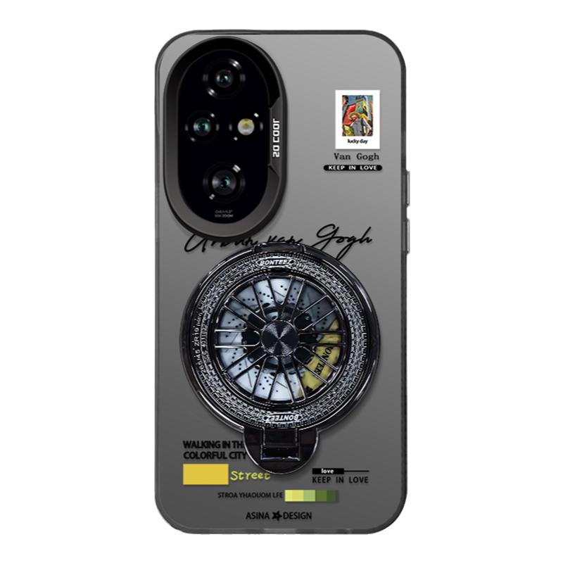 R都市梵高适合荣耀200pro手机壳男荣耀100/90/80陀螺支架荣耀70pro创意高级感超薄荣耀magic5/x50