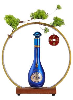 创意转台酒瓶酒水展示架道具发光底座旋转灯圈底座展会品鉴装饰品