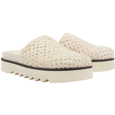 CHARLES&KEITH春季女鞋SL1-70900037时尚钩织厚底休闲拖鞋女鞋