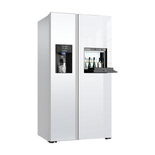 【全国换新补贴】达米尼573L双门自动制冰冰箱家用一体机白色玻璃