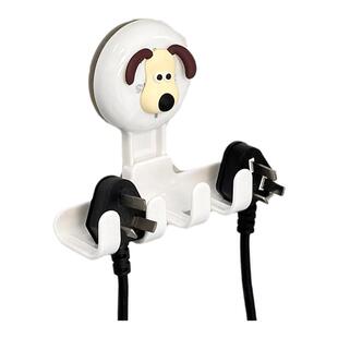 吸盘挂钩插头固定器免打孔厨房壁挂电器插座电源电线收纳神器卡扣