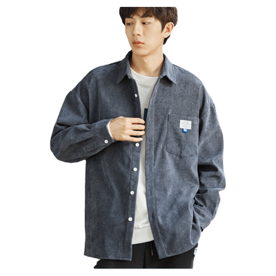 新款时尚百搭灯芯绒衬衫唐狮