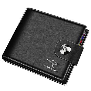 2025新款男士钱包短款皮夹简约时尚潮真皮质感青年钱夹可放驾驶证