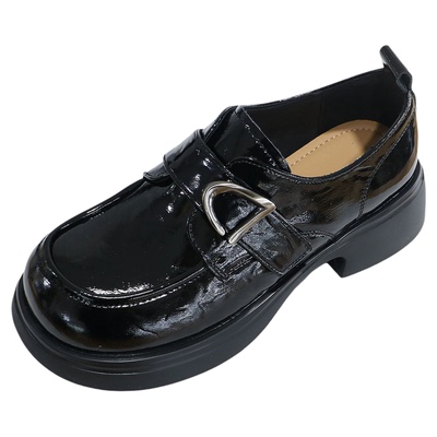 诗路花语春季软底漆皮乐福女鞋