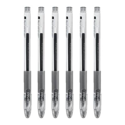 财务按动中性笔得力速干