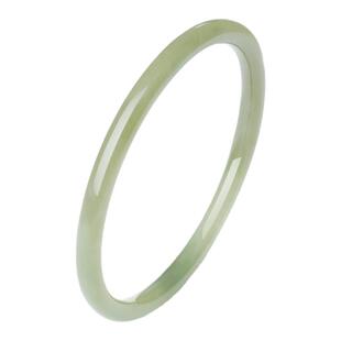 周大生官方和田玉手镯女天然高端碧玉叮当镯细条玉石镯子生日礼物