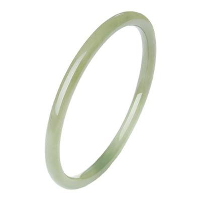 周大生和田玉手镯叮当细条玉镯女