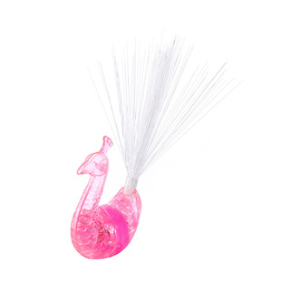 儿童发光手指环变色孔雀开屏光纤灯幼儿园期末小礼物发光戒指玩具